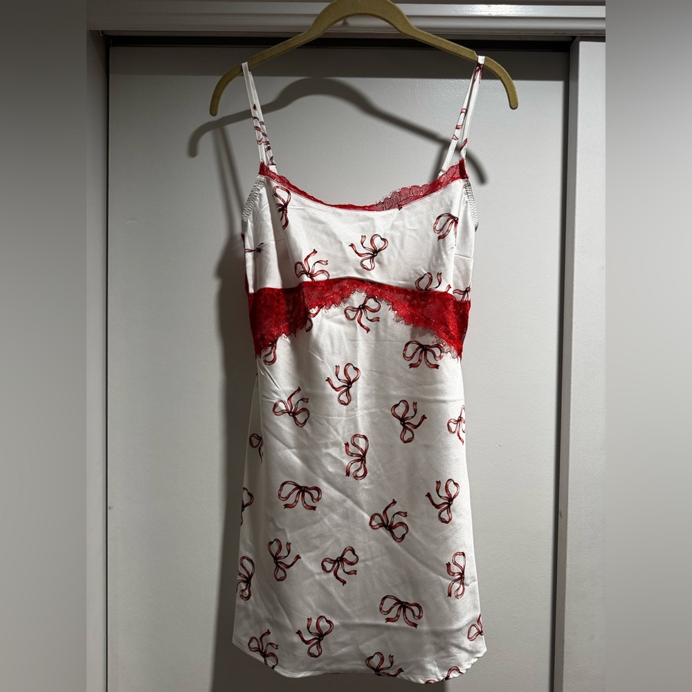 Forever 21 Red Bow Slip Night Gown